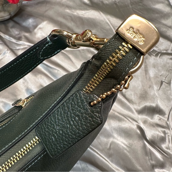 SOLD🌹Coach Teri Hobo • LIMITED EDITION Pebbled Leather WINTER GREEN Shoulder Bag - Picture 7 of 15